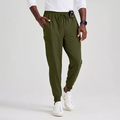 Barco Unify Bup602 Rally 6-pocket Jogger Mens Stretch Fabric Moisture Wicking Wrinkle Resistant Scrub Pant In Green
