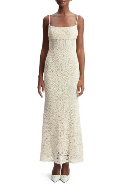 Bardot Adoni Crochet Maxi Dress In White