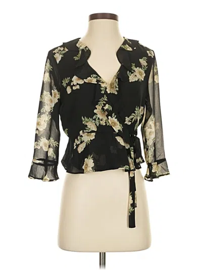 Pre-owned Bardot 3/4 Sleeve Blouse In Black
