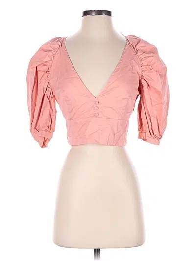 Pre-owned Bardot 3/4 Sleeve Blouse In Pink