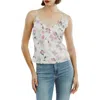 Bardot 3d Floral Accent Wisteria Print Camisole In Lilac Floral