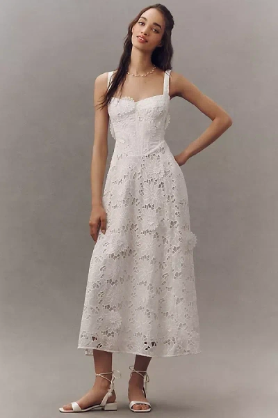 Bardot Adaline Broderie Maxi Dress In White
