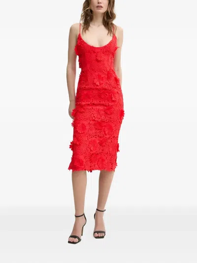 Bardot Adei Midi Dress In Red