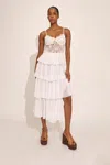 Bardot Adelene Frill Midi Skirt In White
