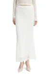 Bardot Adoni Floral Lace Maxi Skirt In Orchid White