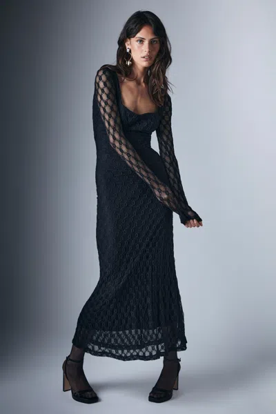 Bardot Adoni Lace Midi Dress In Black