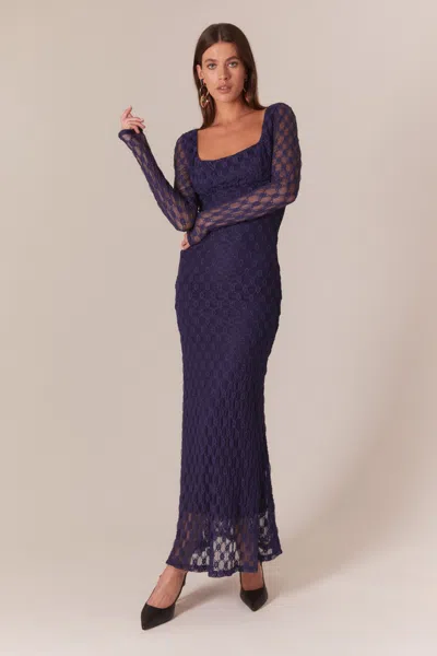 Bardot Adoni Lace Midi Dress In Navy