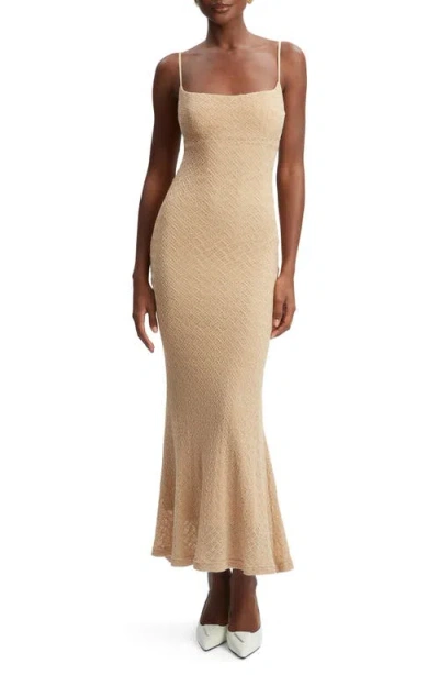 Bardot Adoni Stretch Lace Midi Dress In Natural