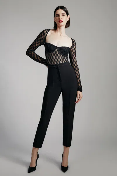Bardot Adoni Long Sleeve Bodysuit In Black