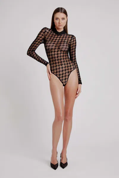 Bardot Adoni Mesh Bodysuit In Black