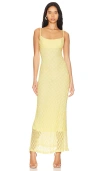 Bardot Adoni Floral Embroidered Mesh Slipdress In Canary Yellow