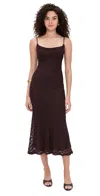 Bardot Adoni Floral Embroidered Mesh Slipdress In Brown