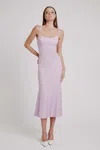 Bardot Adoni Mesh Midi Dress In Lilac