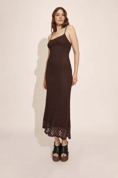 Bardot Adoni Floral Embroidered Mesh Slipdress In Brown
