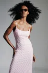 Bardot Adoni Sleeveless Mesh Midi Dress In Soft Pink