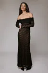 Bardot Adoni Off Shoulder Maxi Dress In Black