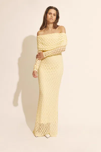 Bardot Adoni Off Shoulder Maxi Dress In Canary Ylw
