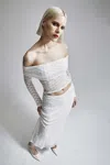 Bardot Adoni Off The Shoulder Top In Orchid Wht