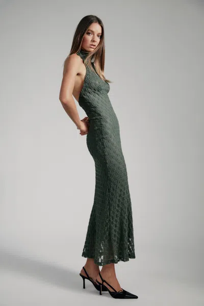 Bardot Adoni Ola Lace Maxi Dress In Khaki