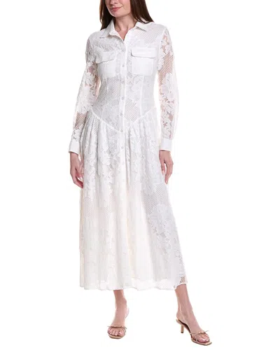 Bardot Agatha Lace Shirtdress In White