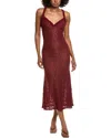 Bardot Alegra Stretch Lace Midi Dress In Red