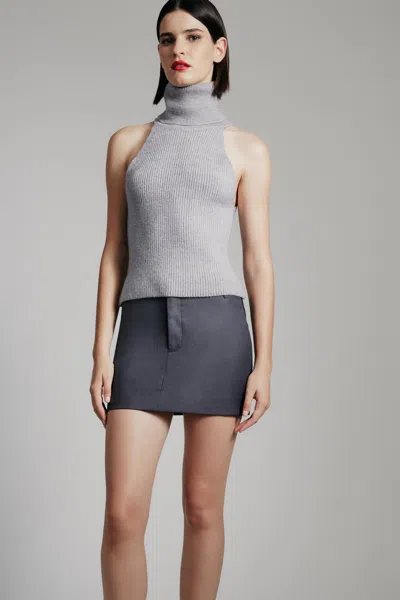 Bardot Aleia Sleeveless Knit Top In Grey