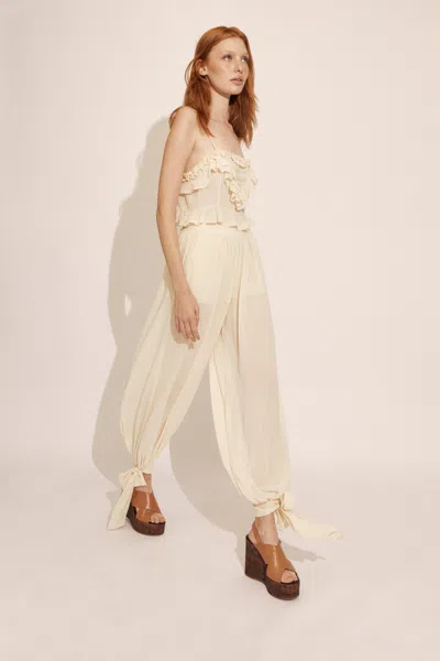 Bardot Alira Soft Balloon Pant In Soft Beige