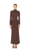 Bardot Alix Maxi Tie Front Dress In Chocolate