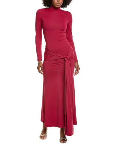 Bardot Alix Maxi Tie-front Dress In Red