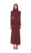 Bardot Alix Maxi Tie Front Dress In Wine