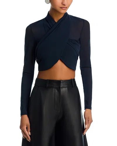 Bardot Aliya Crossover Top In Navy