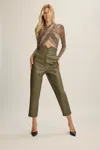 Bardot Aliyah Printed Wrap Bodysuit In Brown