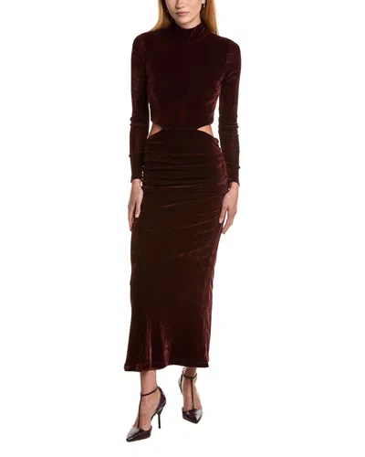 Bardot Alonza Cutout Maxi Dress In Burgundy