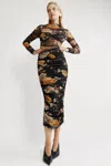Bardot Althea Mesh Midi Dress In Multi