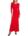 Bardot Amaro Long Sleeve Knit Dress In Fire Red