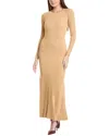 Bardot Amaro Long Sleeve Knit Dress In Brown