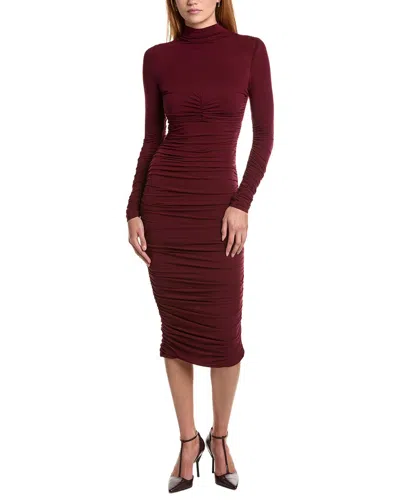 Bardot Amera Wool-blend Midi Dress In Red