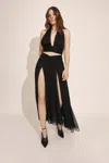 Bardot Ameria Split Front Maxi Skirt In Black