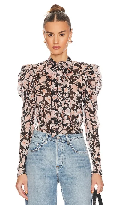 Bardot Amielie Floral Blouse In Apricot Floral