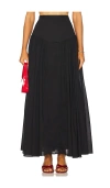 Bardot Amorette Cotton Maxi Skirt In Black