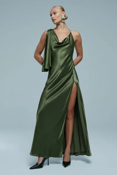 Bardot Anastasia Satin Maxi Dress In Multi