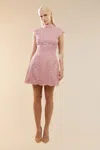 Bardot Andrea Lace Sheath Minidress In Dusty Pink