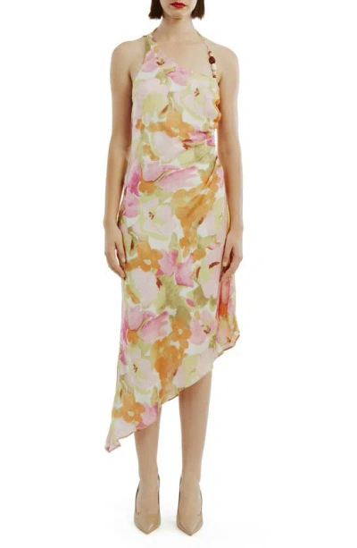 Bardot Andy Floral Asymmetric Dress In Wall Floral