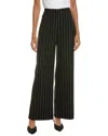 Bardot Anna Pinstripe High Waist Wide Leg Pants In Black