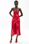 Bardot Antigone Sequin Midi Dress In Red
