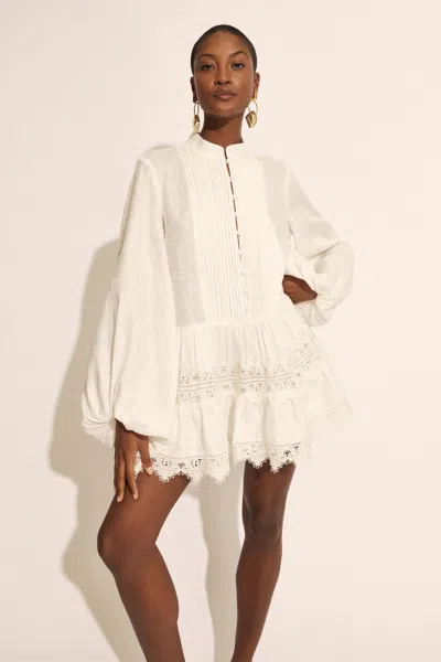 Bardot Antonia Lace Trim Mini Dress In Orchid Wht