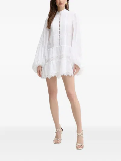 BARDOT ANTONIA LACE-TRIMMED MINI DRESS