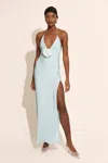 Bardot Aradia Rosette Plunge Halter Gown