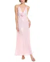 Bardot Aradia Rosette Sequin Plunge Halter Gown