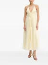 Bardot Arletha Cross-back Gathered Maxi Dress In Yellow
